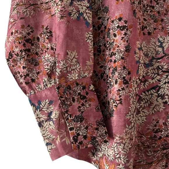 LOIS CLARABELLE OLD ROSE COMBO PRINTED SHIRT - Picture 5 of 10